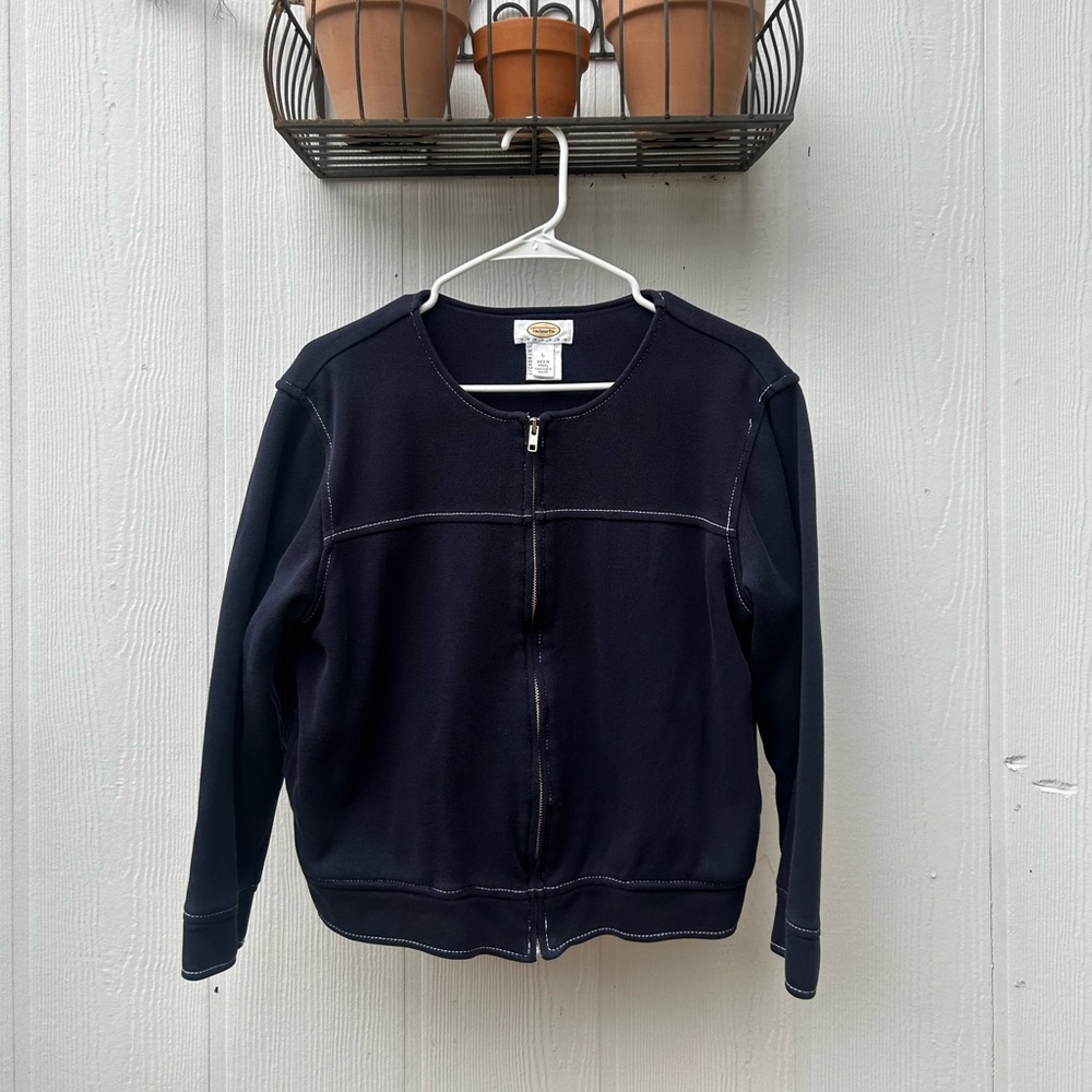 Talbots Navy Zip-Up Jacket